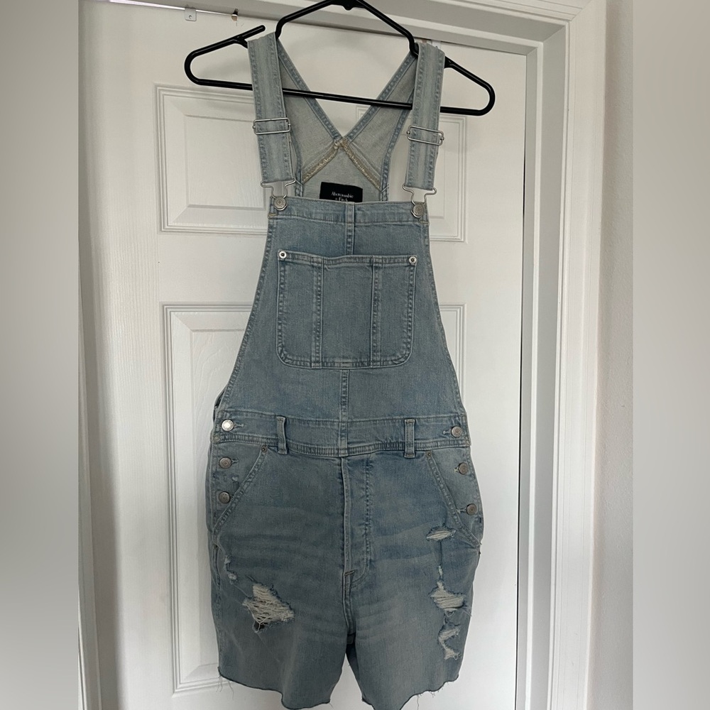 Abercrombie & Fitch Men’s Short Denim Overalls